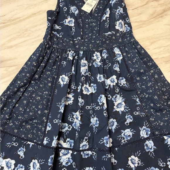kate spade prairie rose blue fit and flare dress - Picture 2 of 5